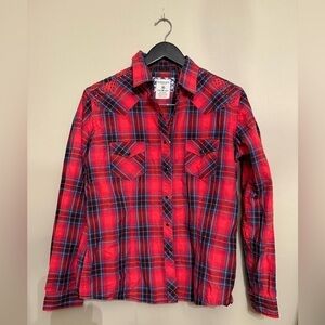 🐎 Western-style Panhandle Rough Stock Red Plaid